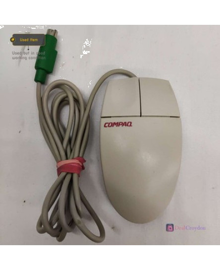 compaq-m-s34-pc-mouse-trackball-ball-two-button-mouse-vintage