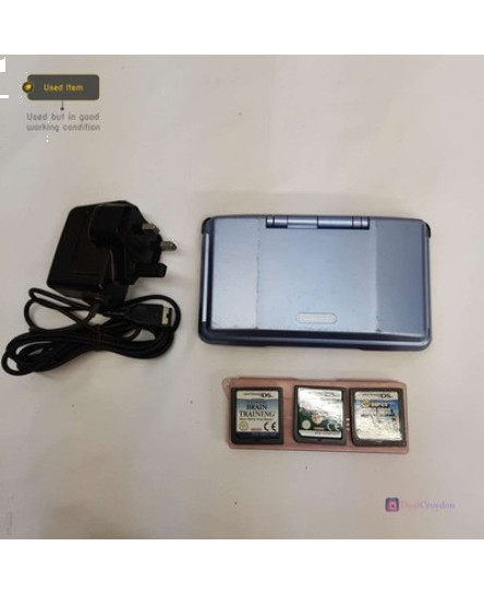 nintendo-ntr-001-ds-handheld-portable-gaming-console-with-games-and-charger