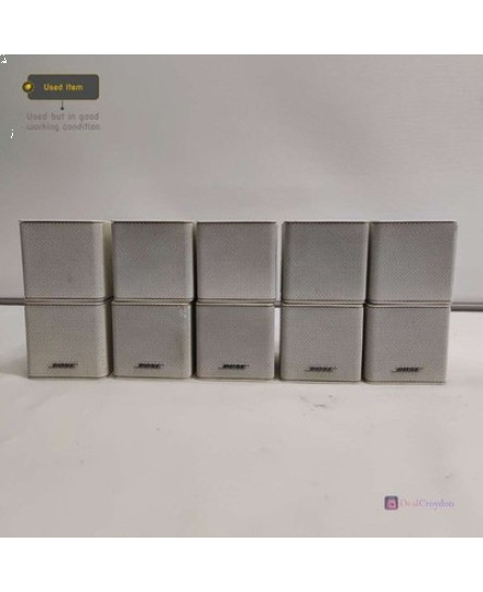5-x-bose-double-cube-jewel-wired-speakers-white